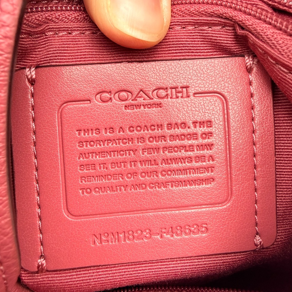 Coach Pink Leather Shoulder Bag - Picture 6 of 6